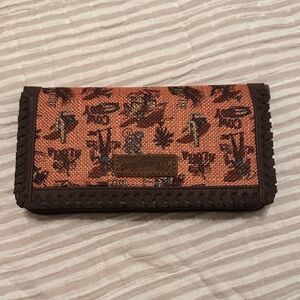 Wrangler Dark Brown Wallet with Stitch Detail